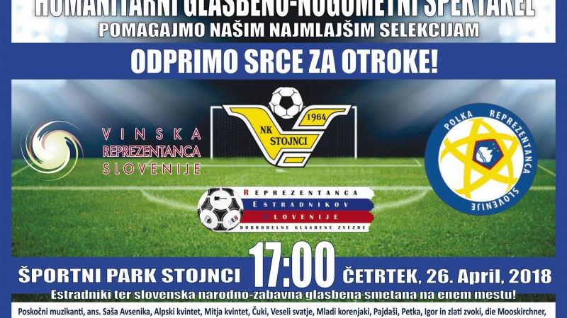 Humanitarni glasbeno športni spektakel: Odprimo srce za otroke!